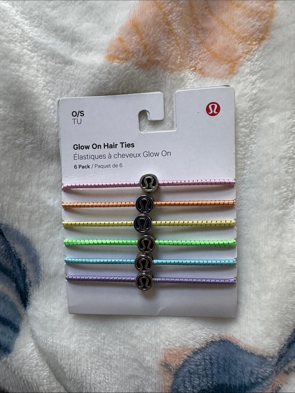 Lululemon Glow On Hair Ties - Pastel Rainbow Set